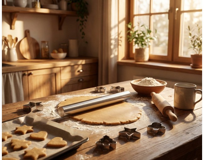 Teigroller aus Edelstahl