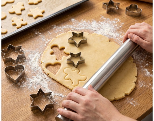 Rouleau à pâtisserie en acier inoxydable