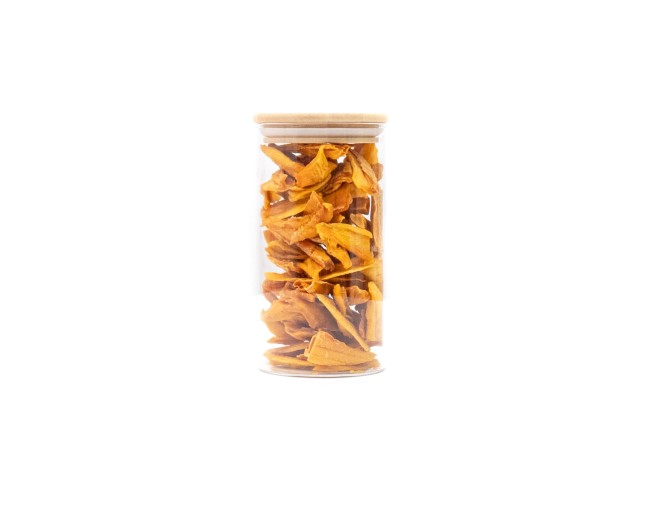 Round storage jars with bamboo lids, set of 4, 800ml