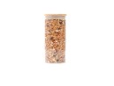 Round storage jars with bamboo lids, set of 4, 800ml