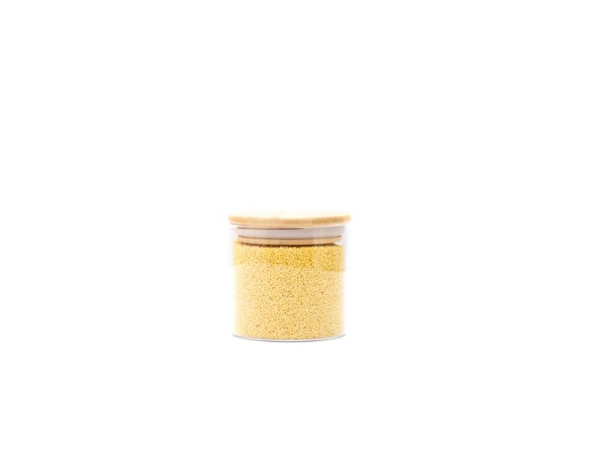 Barattoli rotondi con coperchio in bambù, set da 4, 800 ml