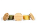 Square storage jars, stackable, set of 3