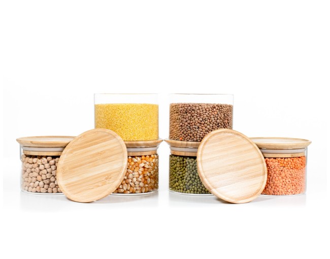 Bocaux de rangement carrés, empilables, lot de 3