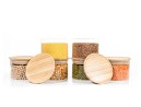 Runde Vorratsgläser Stapelbar 8cm hoch 6er Set Ø10cm