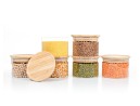 Runde Vorratsgläser Stapelbar 8cm hoch 6er Set Ø10cm