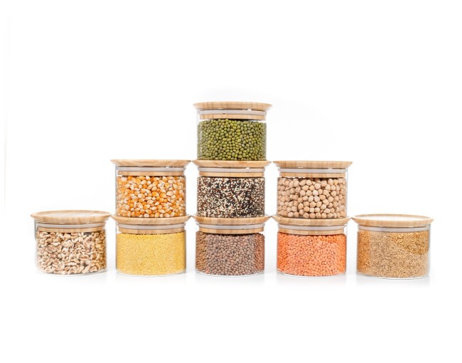 Bocaux de rangement carrés, empilables, lot de 3