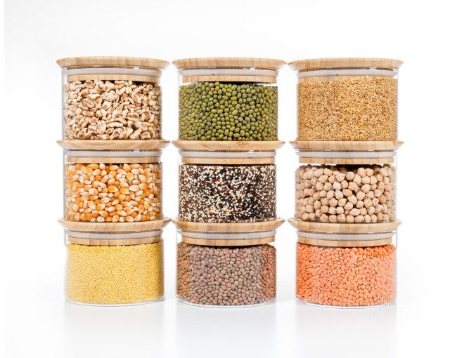 Bocaux de rangement carrés, empilables, lot de 3