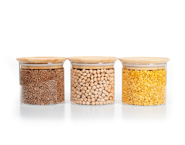 Runde Vorratsgläser Stapelbar 10cm hoch 3er Set Ø10cm