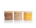Barattoli quadrati impilabili, set da 3