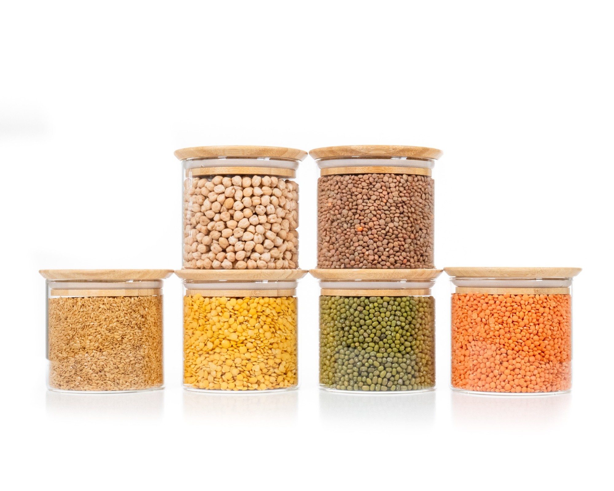 Bocaux de rangement carrés, empilables, lot de 3