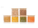 Bocaux de rangement carrés, empilables, lot de 3