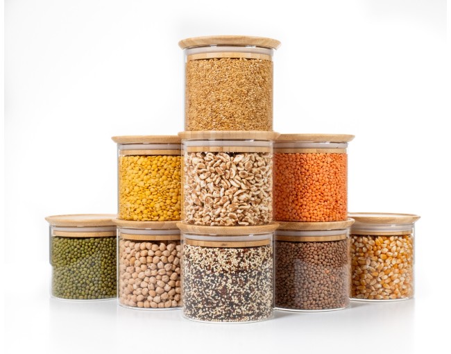Bocaux de rangement carrés, empilables, lot de 3