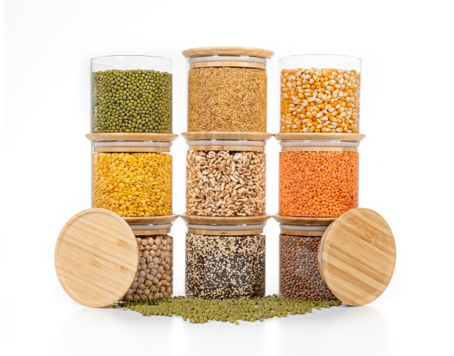 Bocaux de rangement carrés, empilables, lot de 3