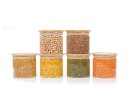 Bocaux de rangement carrés, empilables, lot de 3