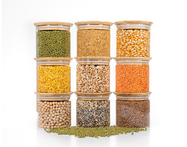 Bocaux de rangement carrés, empilables, lot de 3