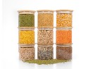 Bocaux de rangement carrés, empilables, lot de 3