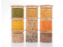 Bocaux de rangement carrés, empilables, lot de 3