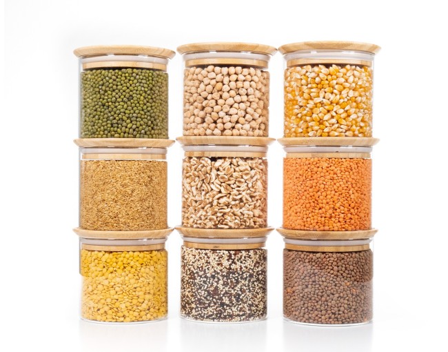 Bocaux de rangement carrés, empilables, lot de 3
