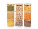 Bocaux de rangement carrés, empilables, lot de 3