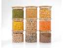 Bocaux de rangement carrés, empilables, lot de 3