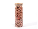 Bocaux de conservation étroits de 16 cm de haut avec couvercles en bambou, lot de 10