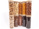 Bocaux de conservation étroits de 16 cm de haut avec couvercles en bambou, lot de 10
