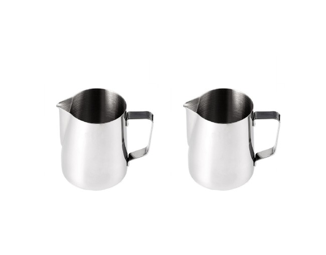 Brocca per latte in acciaio inox, set da 2