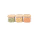 Bocaux de rangement carrés, empilables, lot de 3