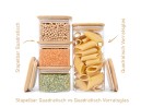 Square storage jars, stackable, set of 6