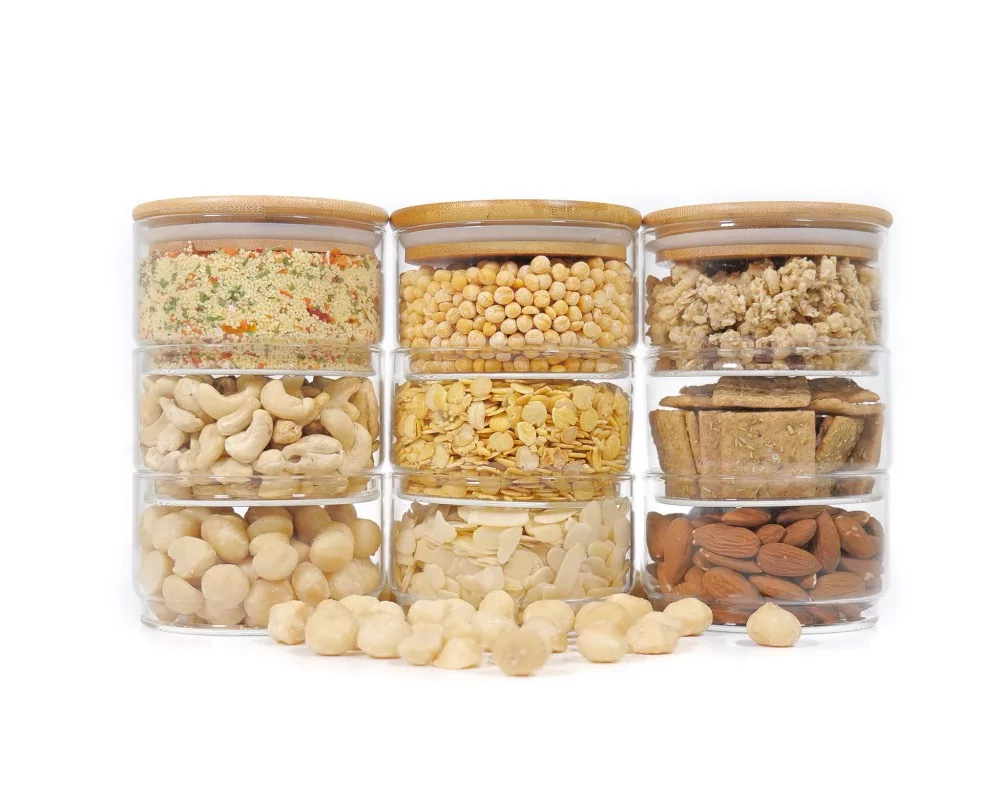 Runde Vorratsgläser Stapelbar 9er Set
