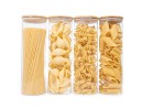 Barattoli rotondi con coperchio in bambù, set da 4, 2000 ml