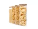 Quadratische Vorratsgläser mit Bambusdeckel 4er Set 2400ml