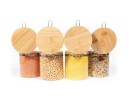 Clip-on storage jars with bamboo lids, set of 4, 850ml