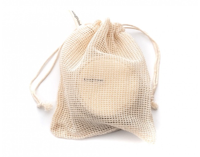 Make-up removal pads bamboo and cotton set of 12 beige