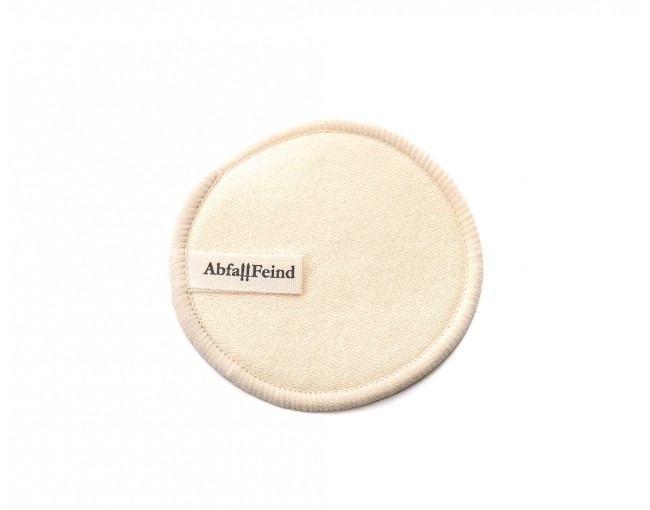 Lot de 12 disques démaquillants en bambou et coton beige