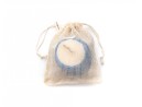 Makeup removal pads bamboo and cotton set of 12 blue