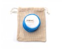 Lot de 12 disques démaquillants en bambou et coton bleu