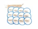 Abschminkpads Bambus und Baumwolle 12er Set blau