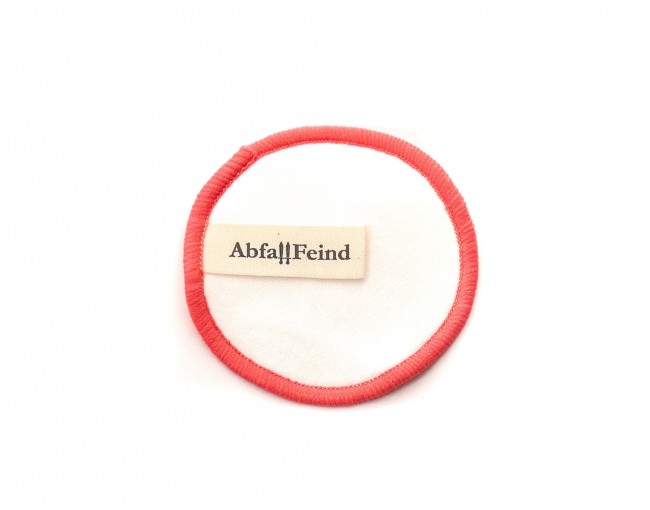 Lot de 12 disques démaquillants en bambou et coton rouge