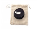 Lot de 12 disques démaquillants en bambou et coton noir