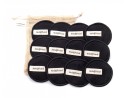 Make-up removal pads bamboo and cotton black set of 12