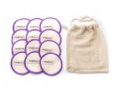 Makeup removal pads hemp and cotton set of 12