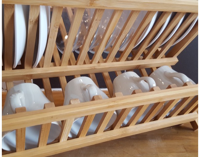 Bamboo draining rack
