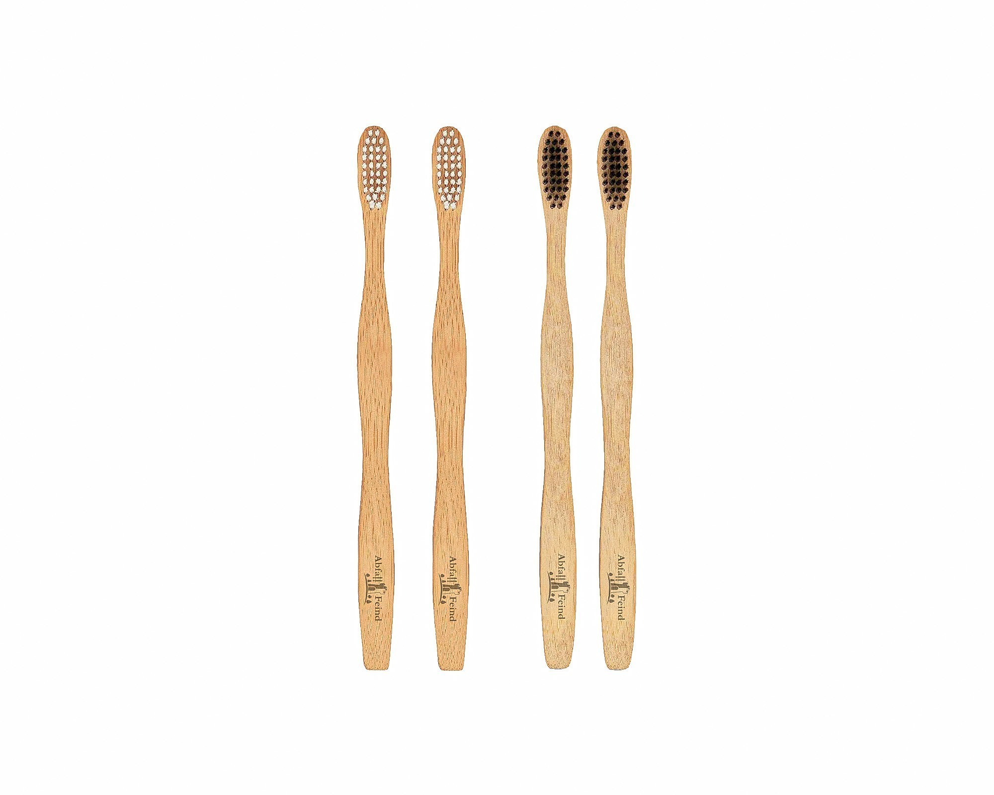 Bamboo toothbrushes set of 4
