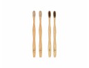 Lot de 4 brosses à dents en bambou