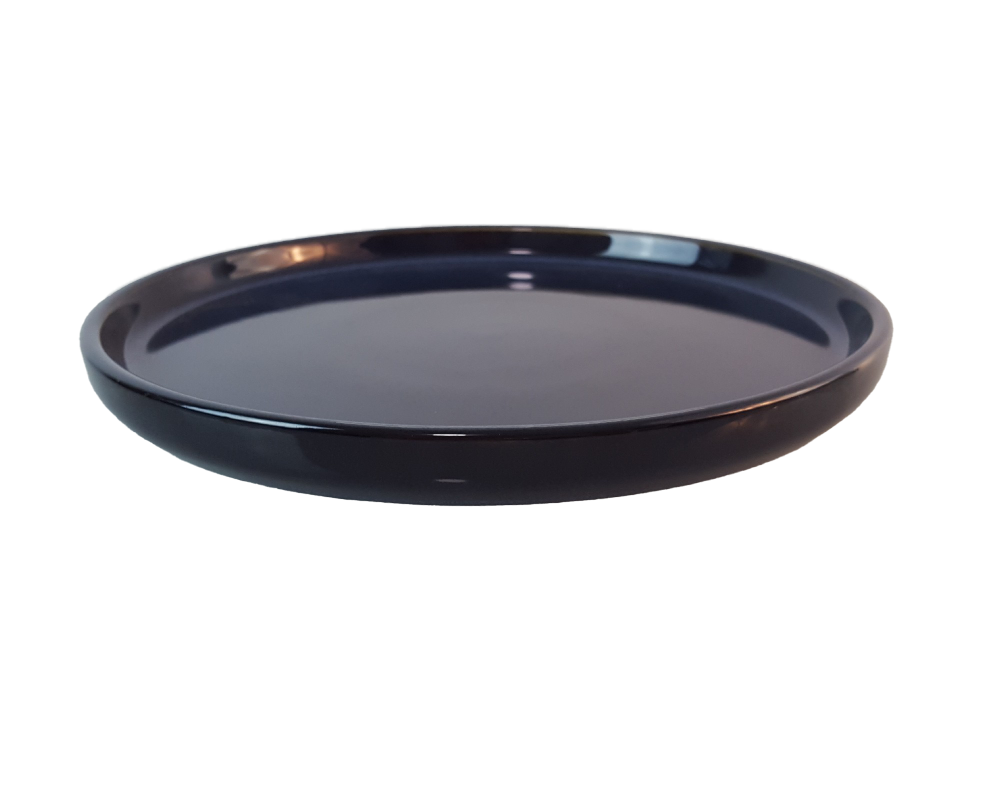 Dessert plate dark blue made of ceramic