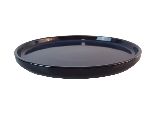 Piatto da dessert blu scuro in ceramica