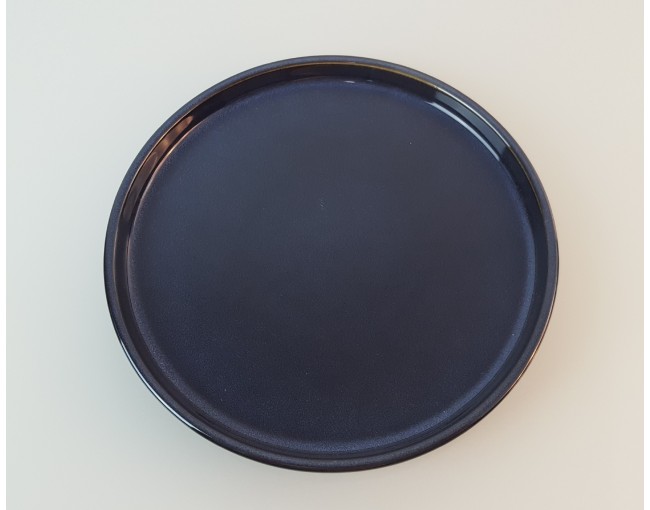 Piatto da dessert blu scuro in ceramica