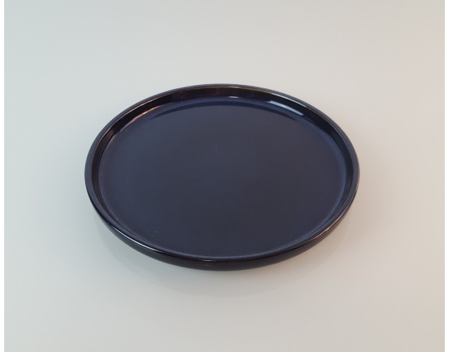Dessert plate dark blue made of ceramic