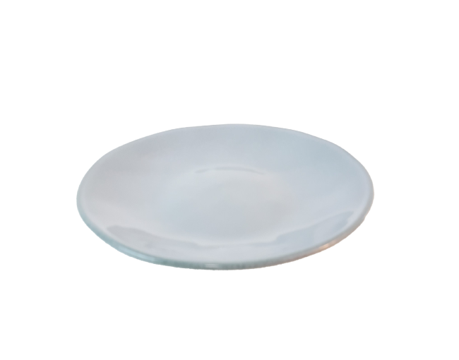 Piatto da dessert in ceramica verde-blu